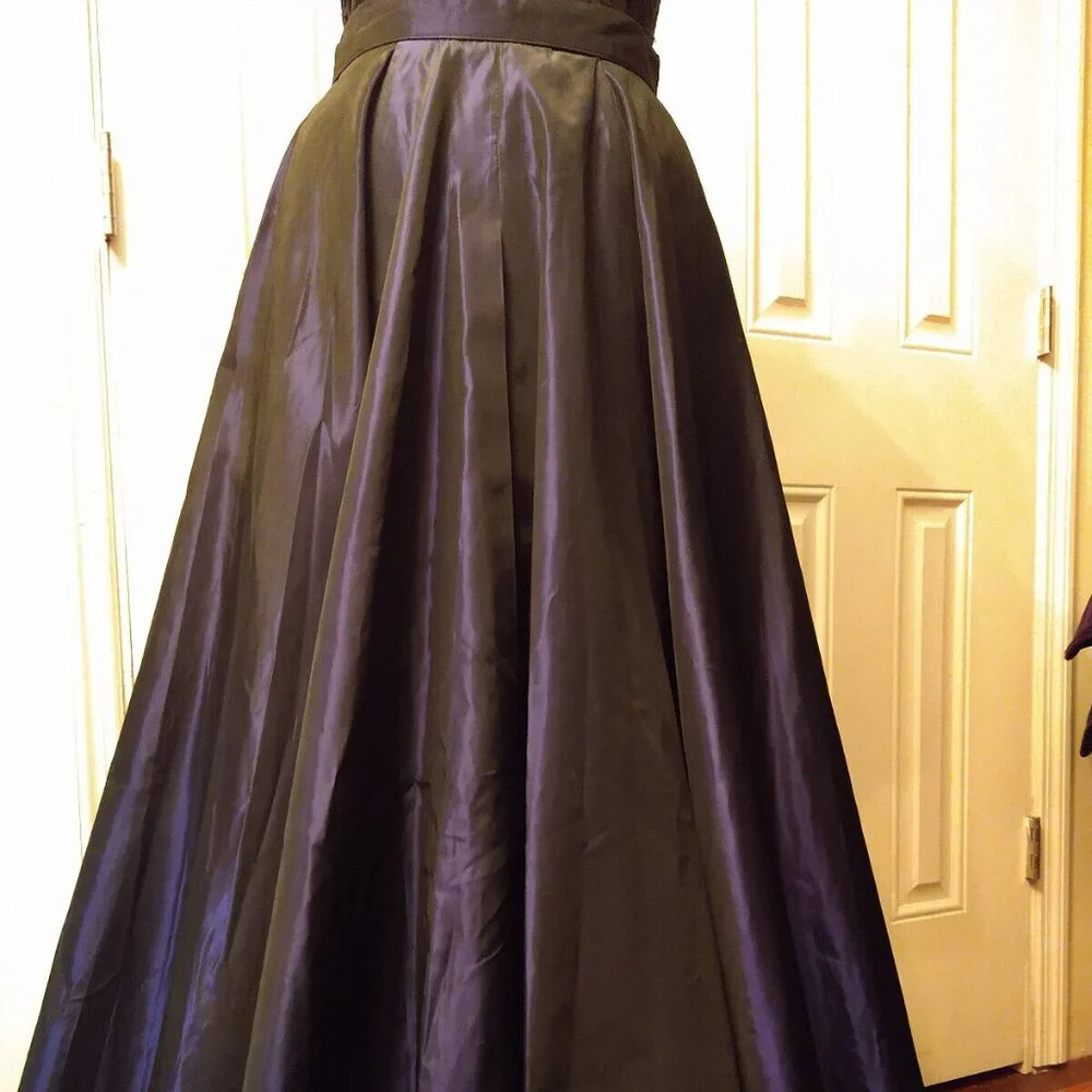 SOLD! Gigi Clark, Gorgeous Iridescent Purple Full Circle Maxi Skirt - Picture 3 of 16